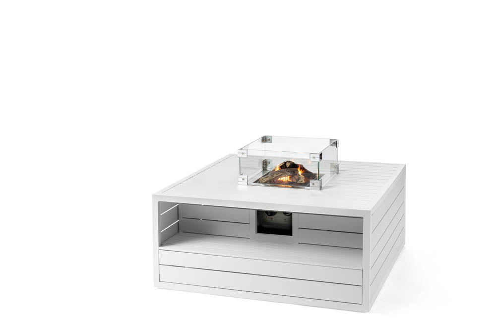 Cocoon Table Aluminium Vierkant wit